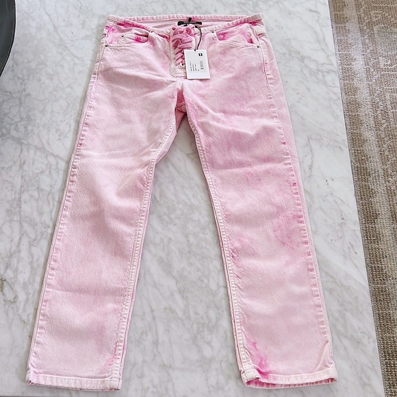 Cloture shop Authentic Isabel Marant cropped lace-up mid-rise slim leg jeans - Picture 2 of 15